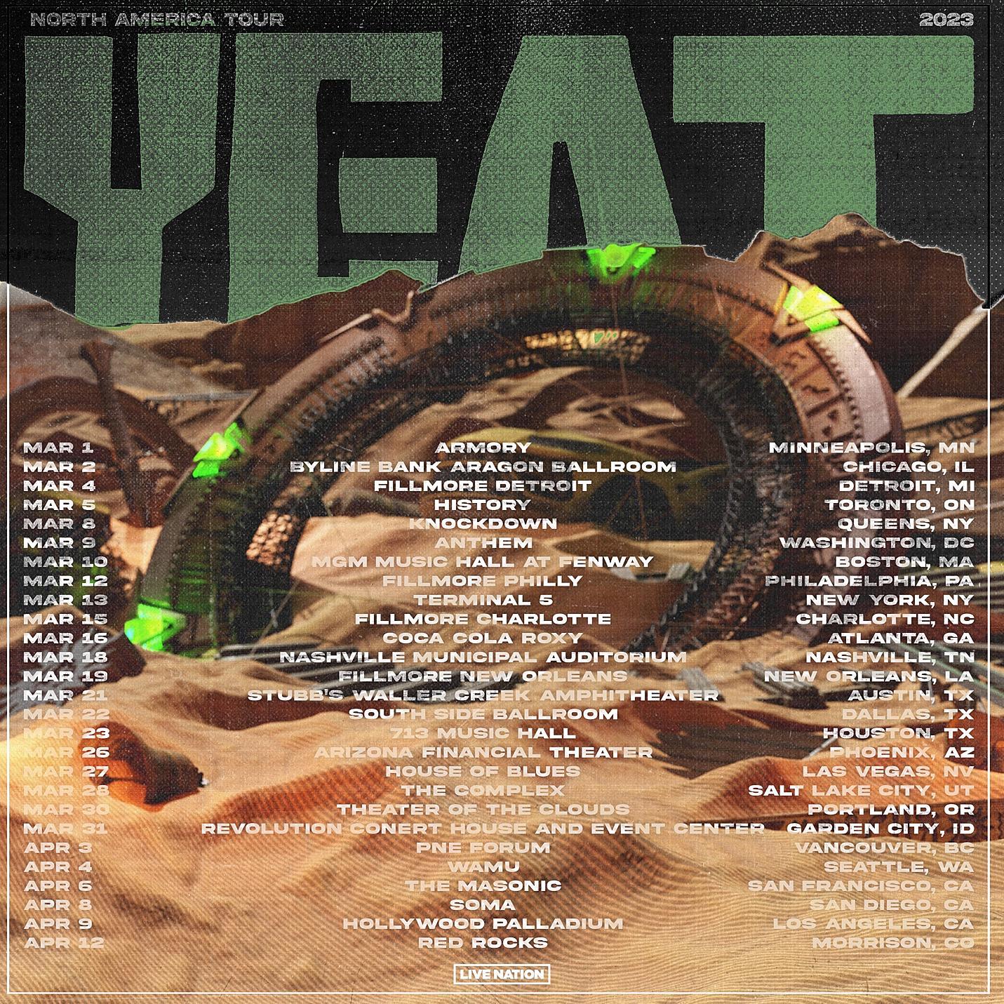 Yeat Concert Live Stream, Date, Location and Tickets info