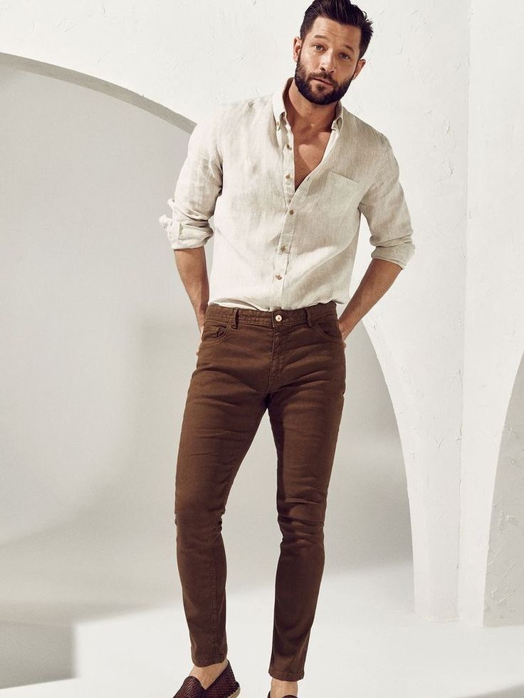 What to Wear With Dark Brown Pants Male