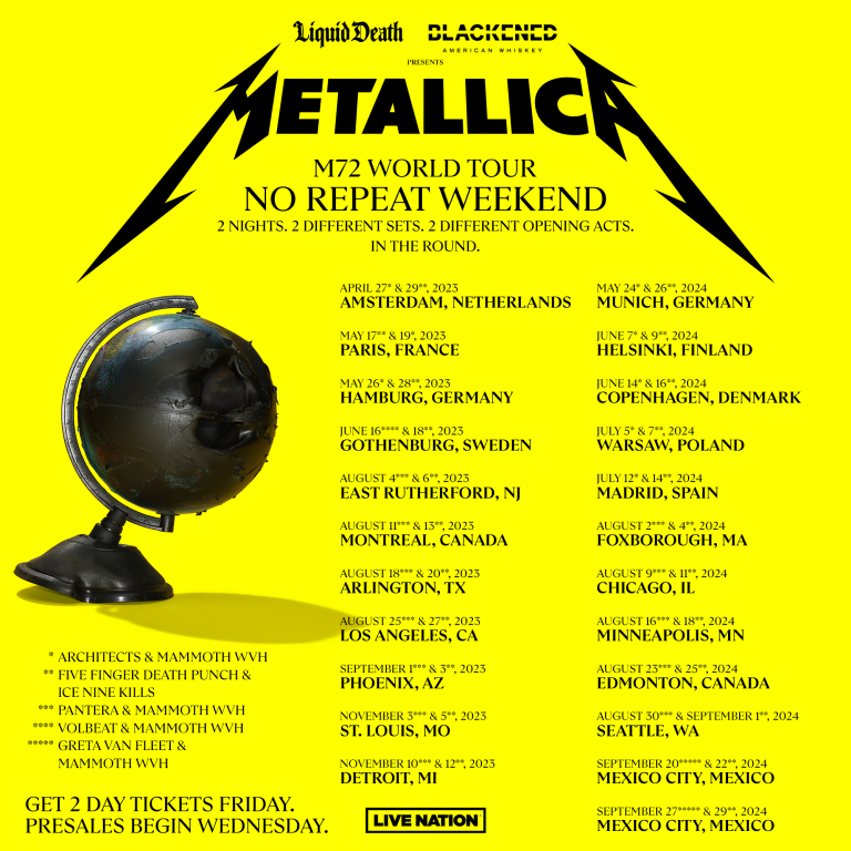 Metallica Tour 2024 Ticket Prices