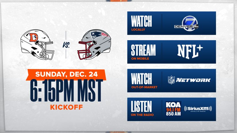 New England Patriots Vs Denver Broncos Football Nfl Livestream (Mon, Dec 25, 2023)
