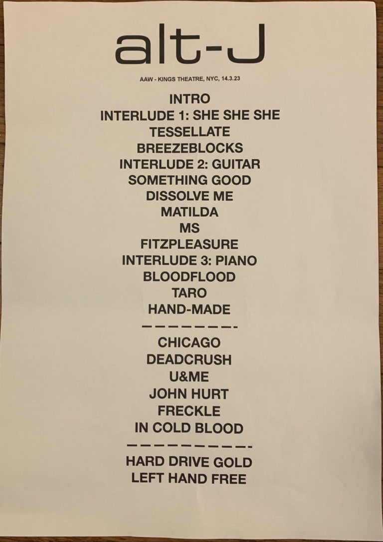 Incubus Tour 2024 Setlist