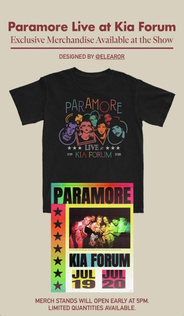 Paramore Tour 2024 Merch