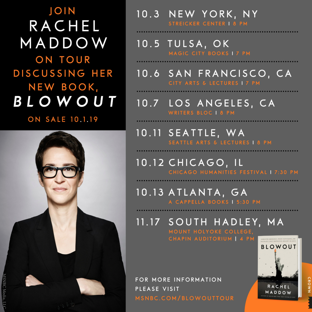 rachel maddow prequel book tour dates
