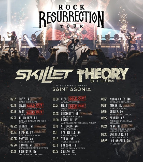 Skillet Tour Dates 2024