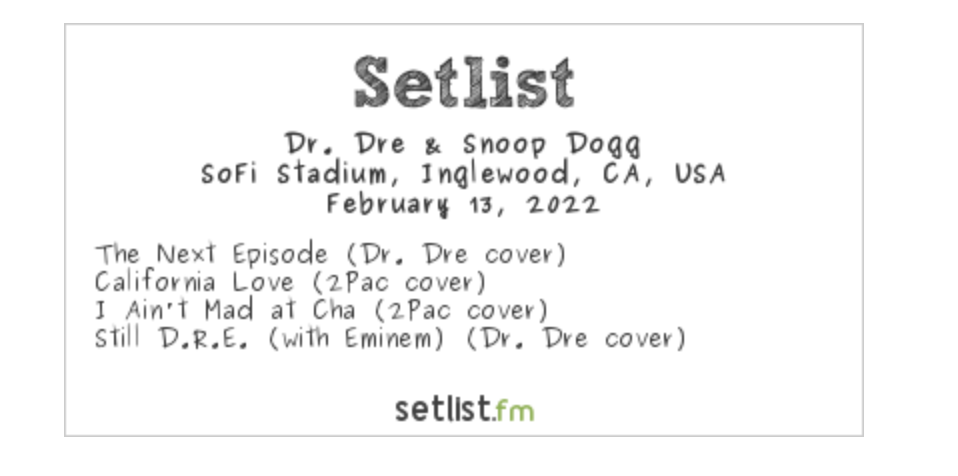 Snoop Dogg Wiz Khalifa Tour Setlist 2024