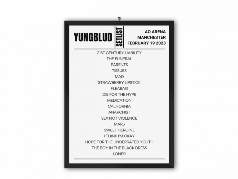 Yungblud Tour 2024 Setlist