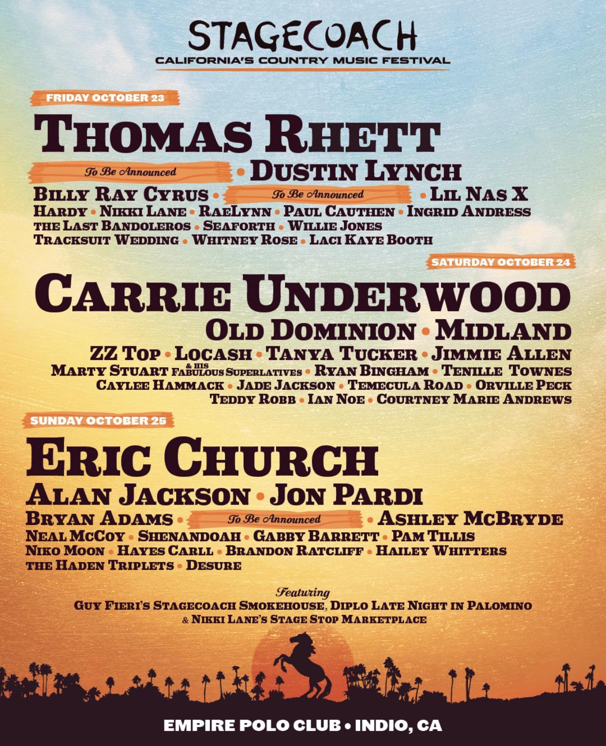 Participation Lineup For 2025 Stagecoach